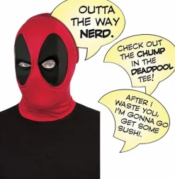 Deadpool - Deadpool Deluxe Mask & Speech Bubble Adult Roleplay Costume Accessory Pack (One Size Fits Most)