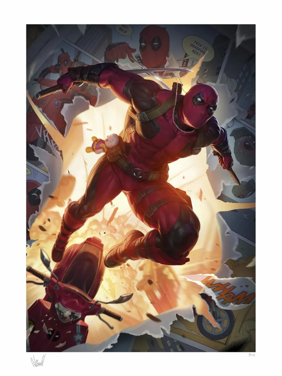 Deadpool - Deadpool Fine Art Print by Nixell Cho