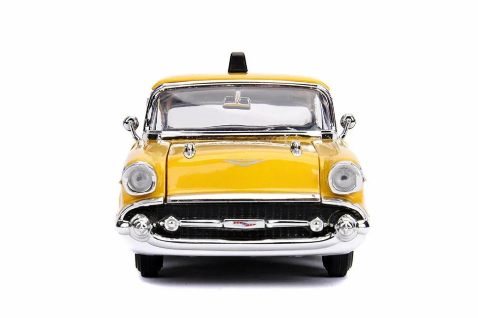 Deadpool - Deadpool with 1957 Chevy Bel Air Yellow Taxi 1/24th Scale Die-Cast Vehicle Replica