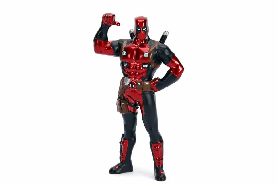 Deadpool - Deadpool with 1957 Chevy Bel Air Yellow Taxi 1/24th Scale Die-Cast Vehicle Replica