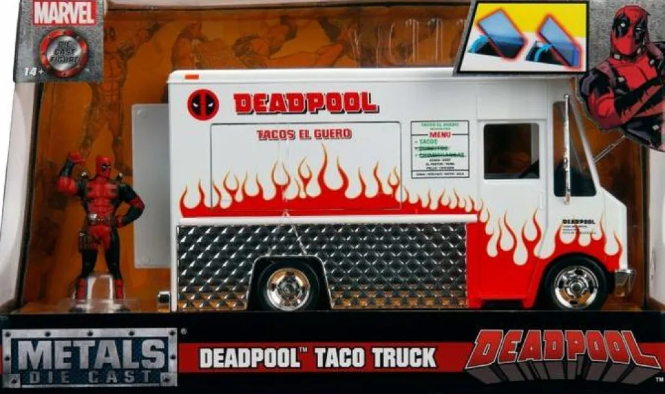 Deadpool - Deadpool with Taco Truck (White) 1/24th Scale Die-Cast Vehicle Replica
