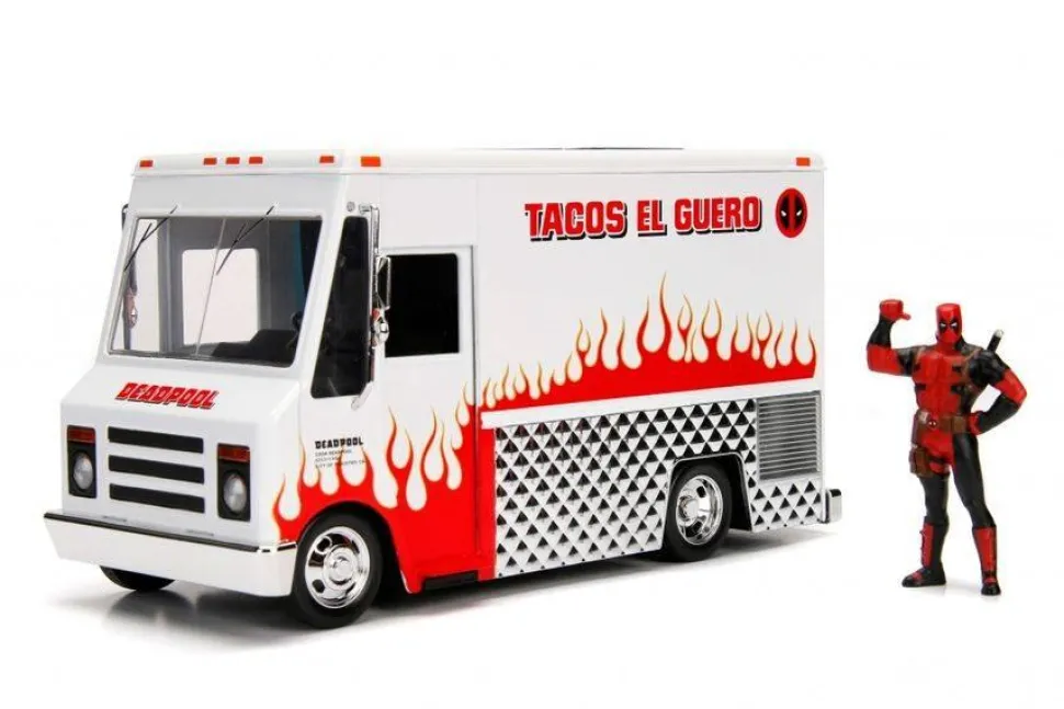 Deadpool - Deadpool with Taco Truck (White) 1/24th Scale Die-Cast Vehicle Replica
