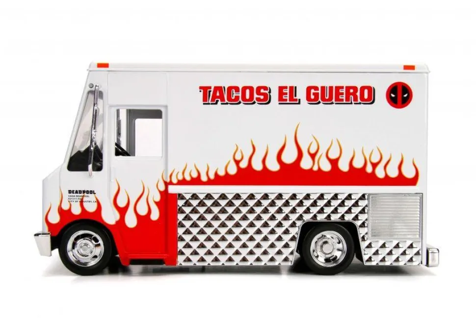 Deadpool - Deadpool with Taco Truck (White) 1/24th Scale Die-Cast Vehicle Replica