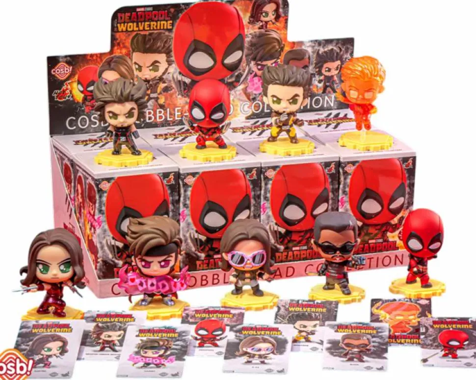 Deadpool & Wolverine (2024) - Cosbi Collection Series 02 Blind Box Hot Toys Figure (Display of 8)