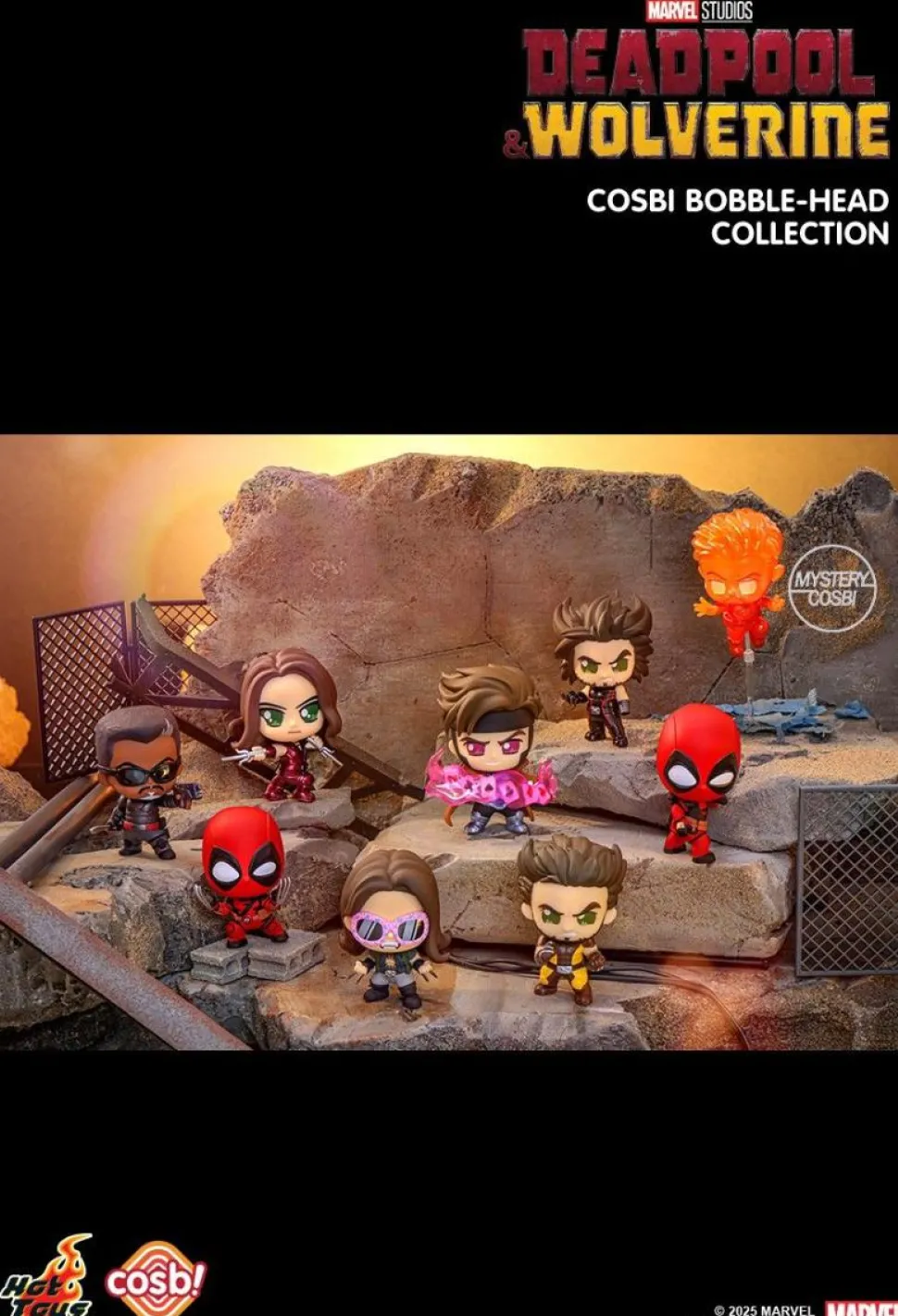 Deadpool & Wolverine (2024) - Cosbi Collection Series 02 Blind Box Hot Toys Figure (Display of 8)