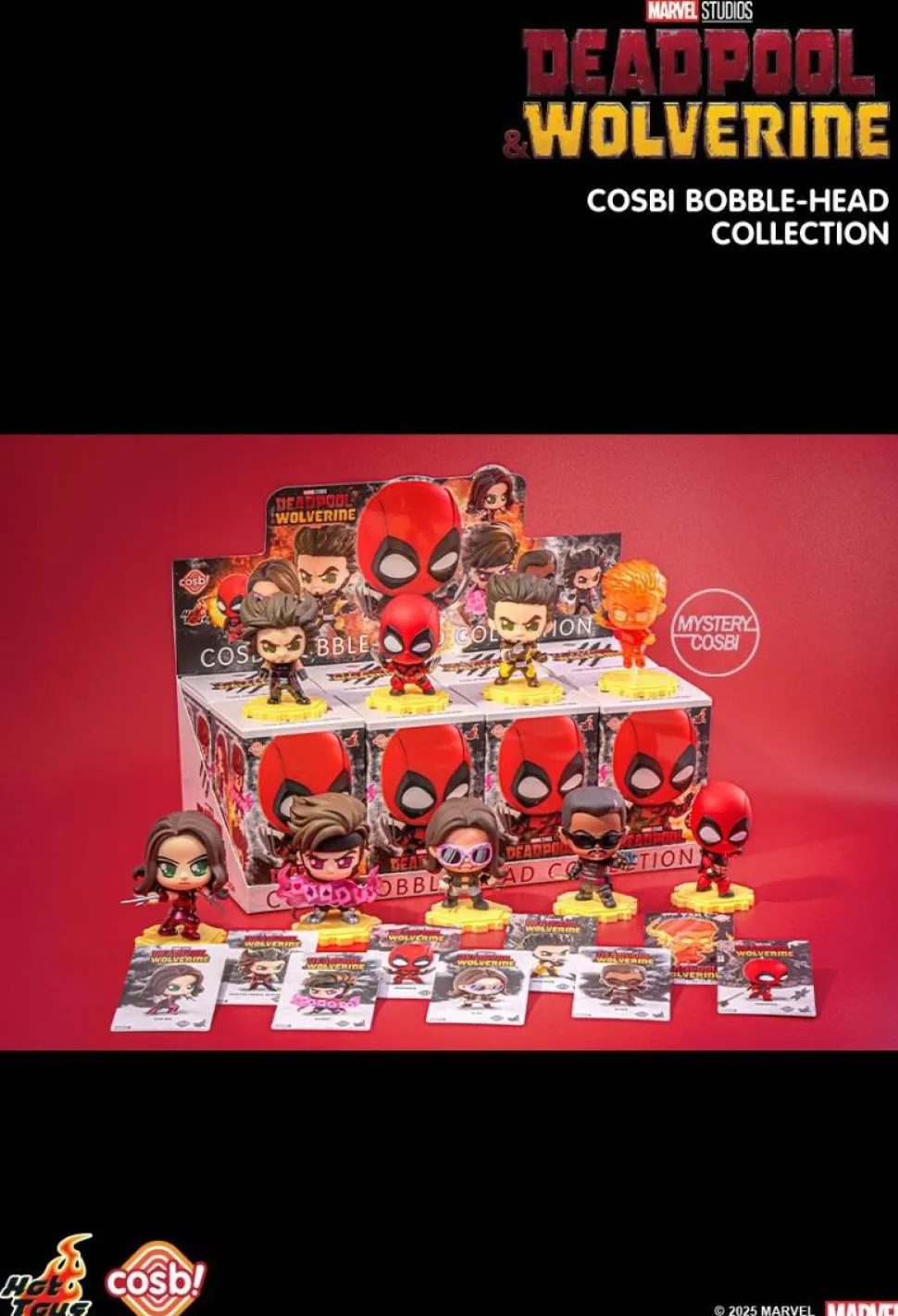 Deadpool & Wolverine (2024) - Cosbi Collection Series 02 Blind Box Hot Toys Figure (Display of 8)