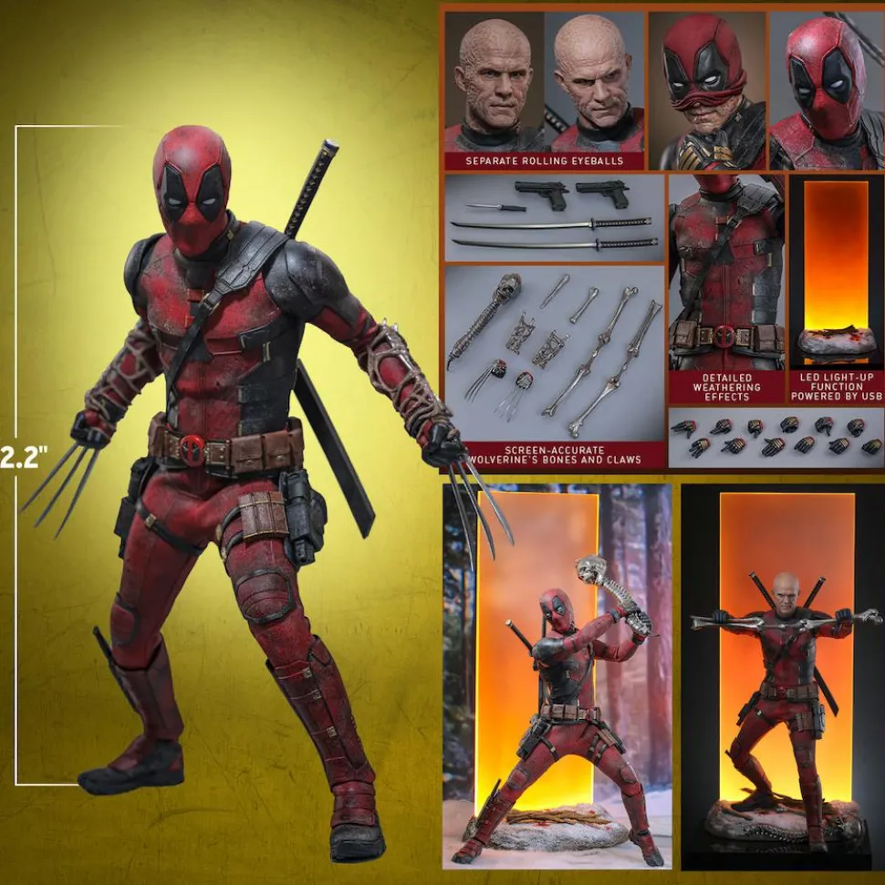 Deadpool & Wolverine (2024) - Deadpool (Battling Version) 1/6th Scale Hot Toys Action Figure