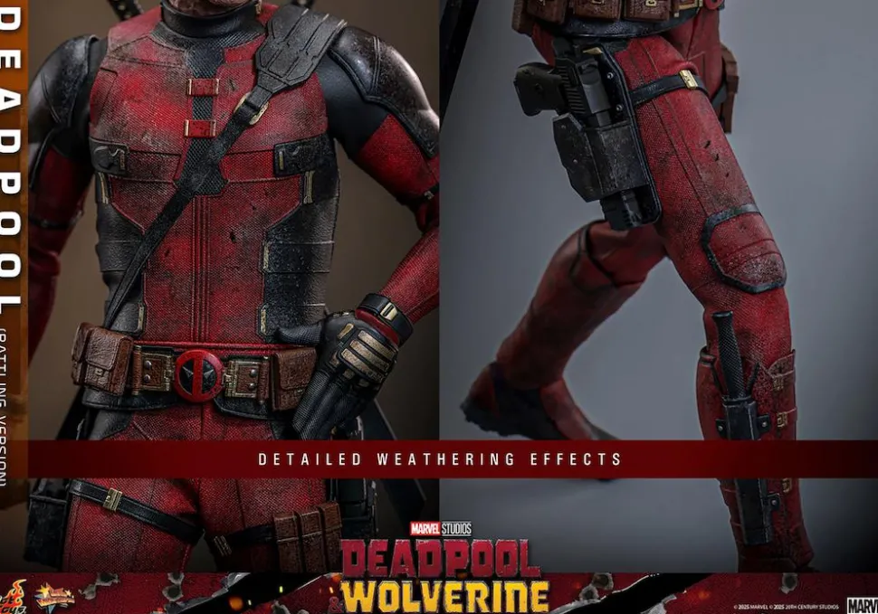 Deadpool & Wolverine (2024) - Deadpool (Battling Version) 1/6th Scale Hot Toys Action Figure