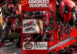 Deadpool - Zombie Deadpool & Armorized Deadpool Armorized Warrior Collection 1/6th Scale Hot Toys Action Figure Bundle (Set of 2)