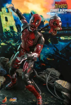 Deadpool - Zombie Deadpool & Armorized Deadpool Armorized Warrior Collection 1/6th Scale Hot Toys Action Figure Bundle (Set of 2)