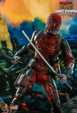 Deadpool - Zombie Deadpool & Armorized Deadpool Armorized Warrior Collection 1/6th Scale Hot Toys Action Figure Bundle (Set of 2)