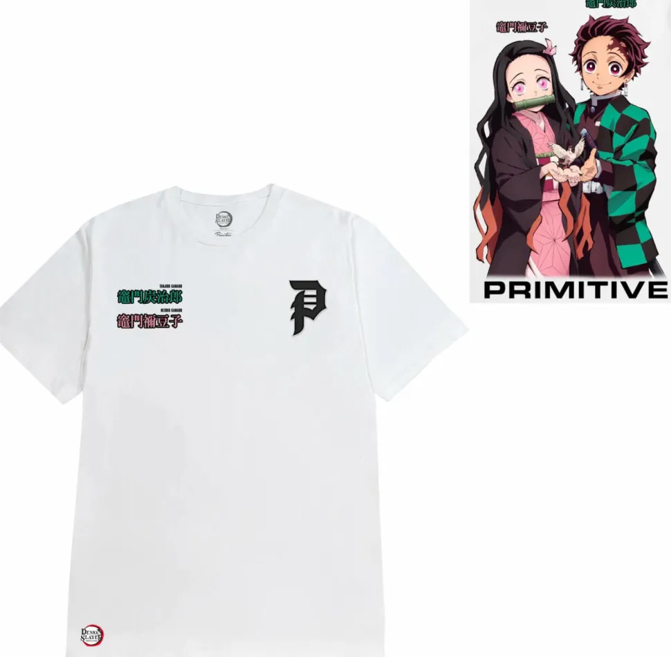 Demon Slayer - Primitive x Demon Slayer Kamado White T-Shirt