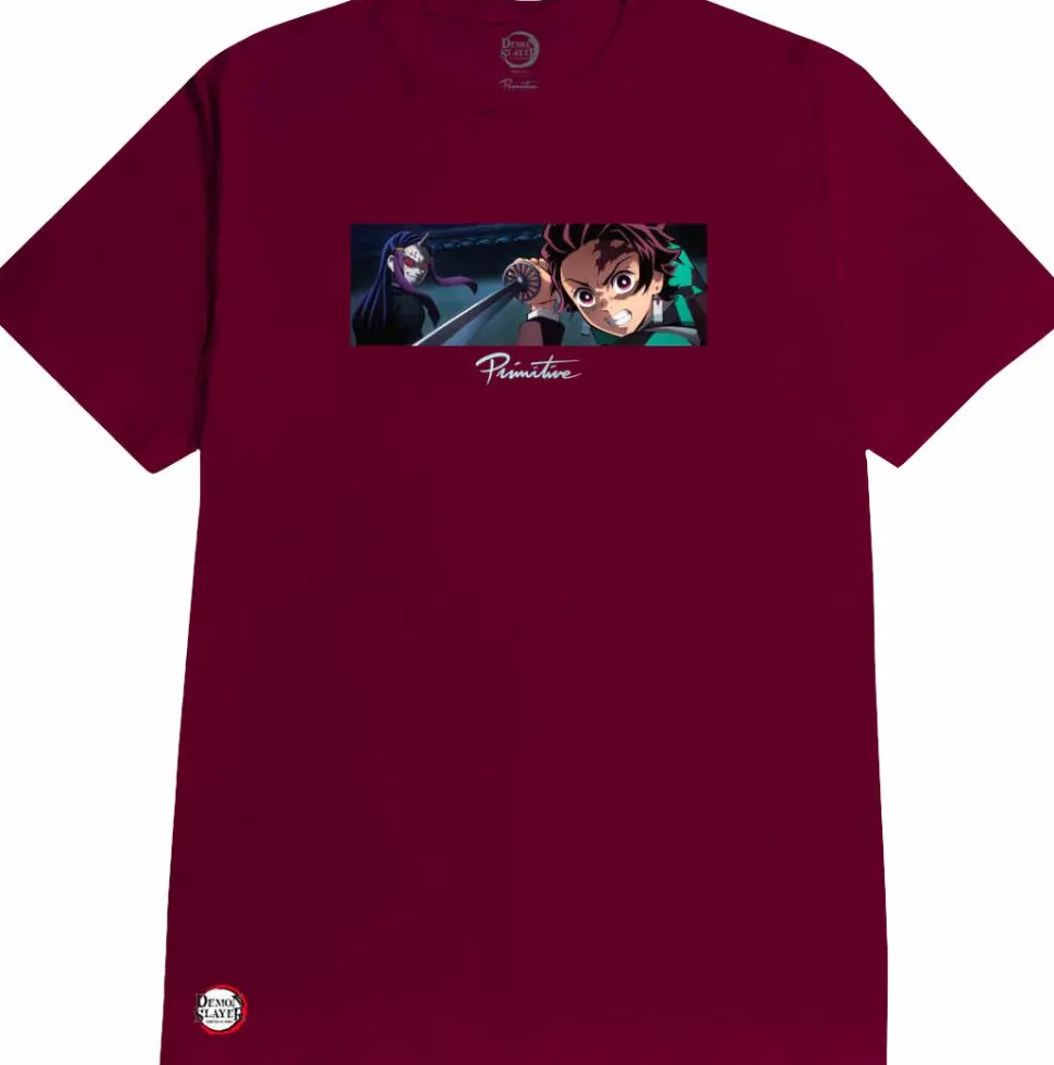 Demon Slayer - Primitive x Demon Slayer Showdown Burgundy T-Shirt