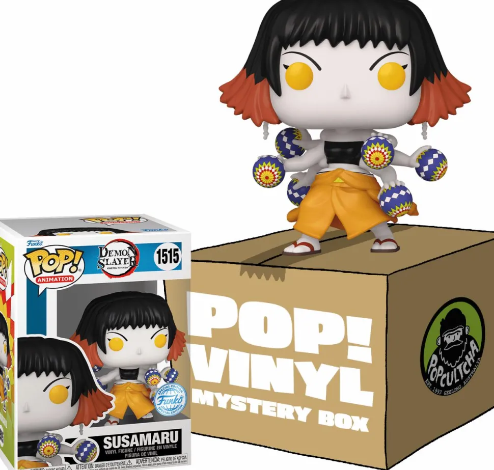 Demon Slayer - Susamaru with Temari Balls Mystery Box (Includes Susamaru & 5 Mystery Pop! Vinyl Figures)