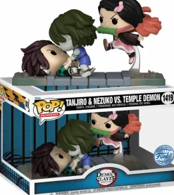 Demon Slayer - Tanjiro & Nezuko Vs Temple Demon Pop! Moment Vinyl Figure