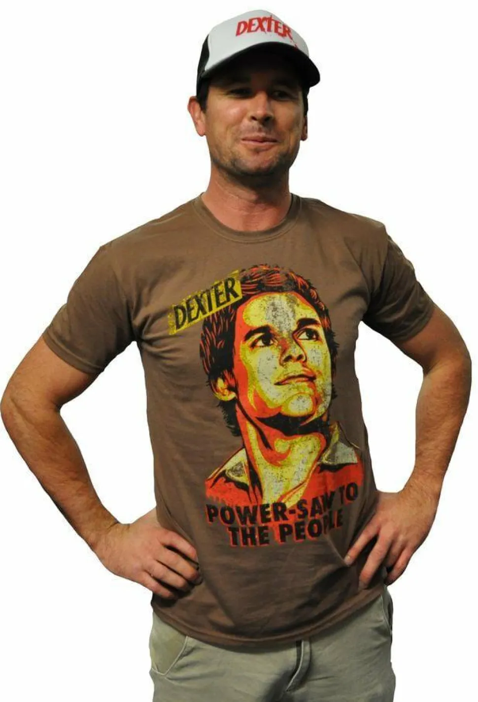 Dexter - Brown Power-saw to the People Male T-Shirt