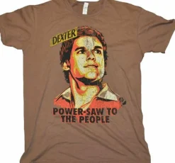Dexter - Brown Power-saw to the People Male T-Shirt