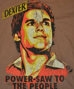 Dexter - Brown Power-saw to the People Male T-Shirt