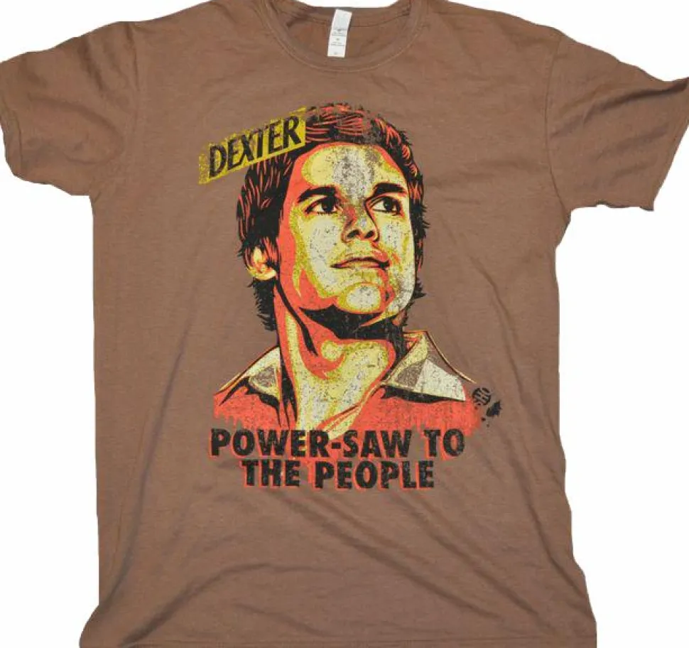 Dexter - Brown Power-saw to the People Male T-Shirt