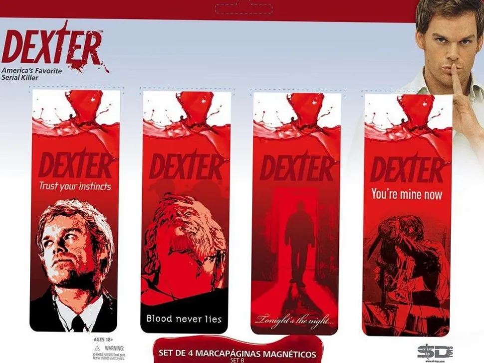 Dexter - Magnetic Bookmarks Comic Style Set B (Set of 4)