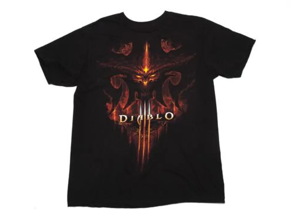Diablo 3 - Burning Black Male T-Shirt (Regular)
