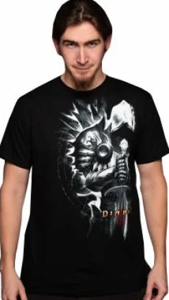 Diablo 3 - Tyrael Side Black Male T-Shirt (Regular)