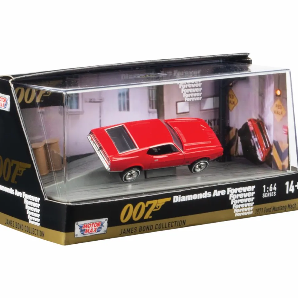 Diamonds Are Forever (1971) - 1971 Ford Mustang Mach I James Bond 007 Collection 1/64th Scale Die-Cast Vehicle Replica Diorama