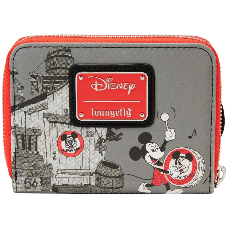 Disney - Disney 100 Mickey Mouse Club 4” Faux Leather Zip-Around Wallet