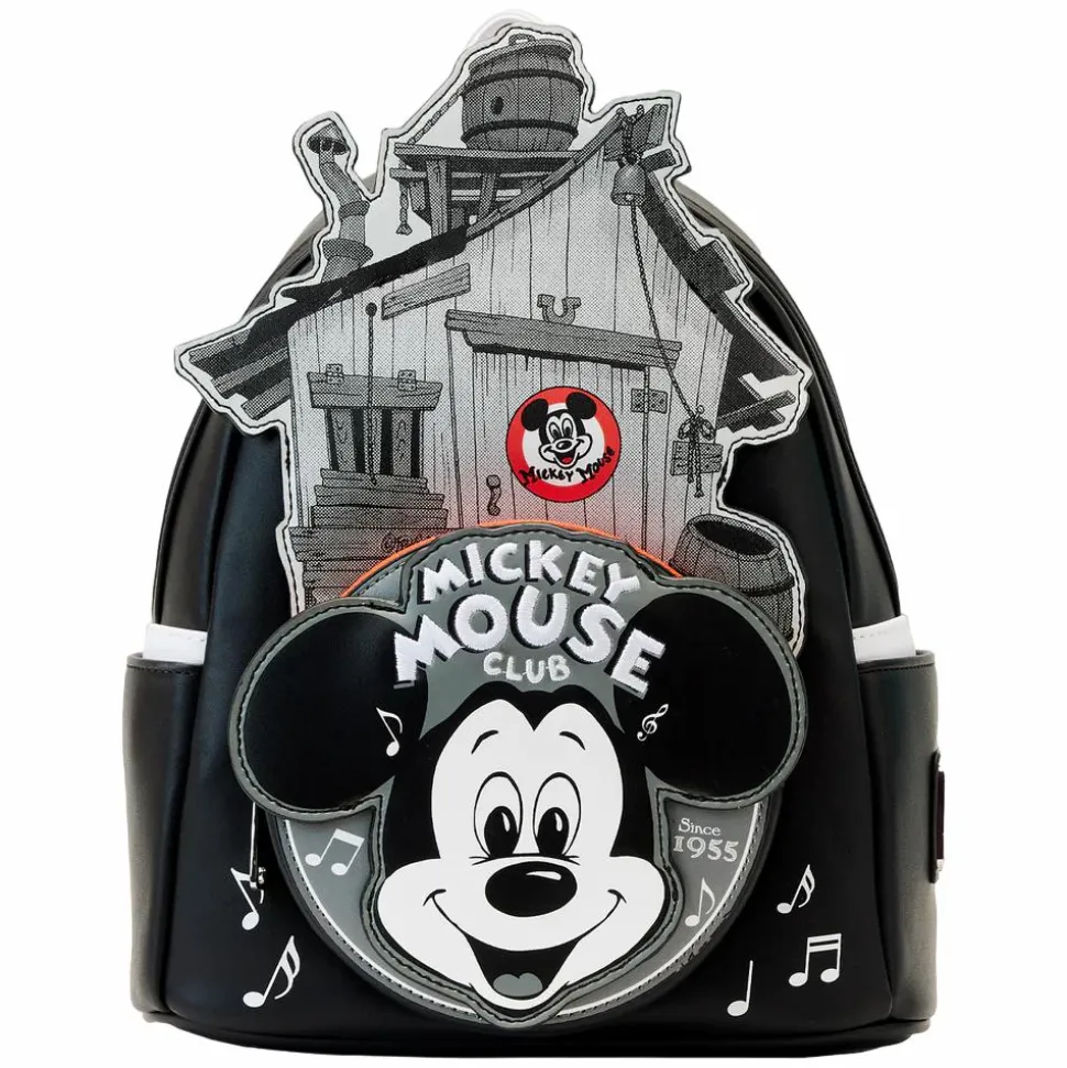 Disney - Disney 100 Mickey Mouse Club 10" Faux Leather Mini Backpack