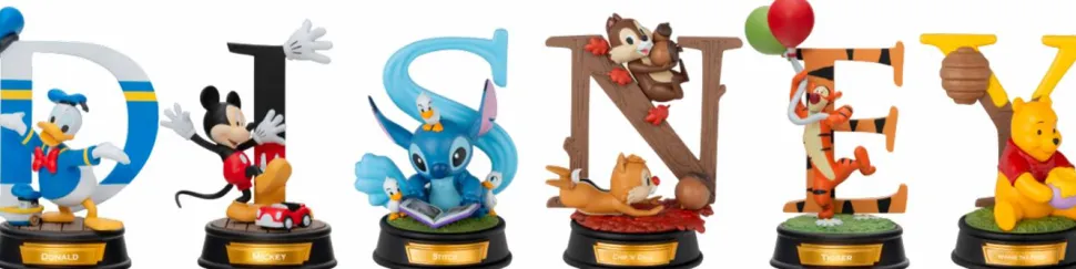 Disney - Disney 100 Years of Wonder: Disney Alphabet Art Series Mini D-Stage 4" Statue (Display of 6)