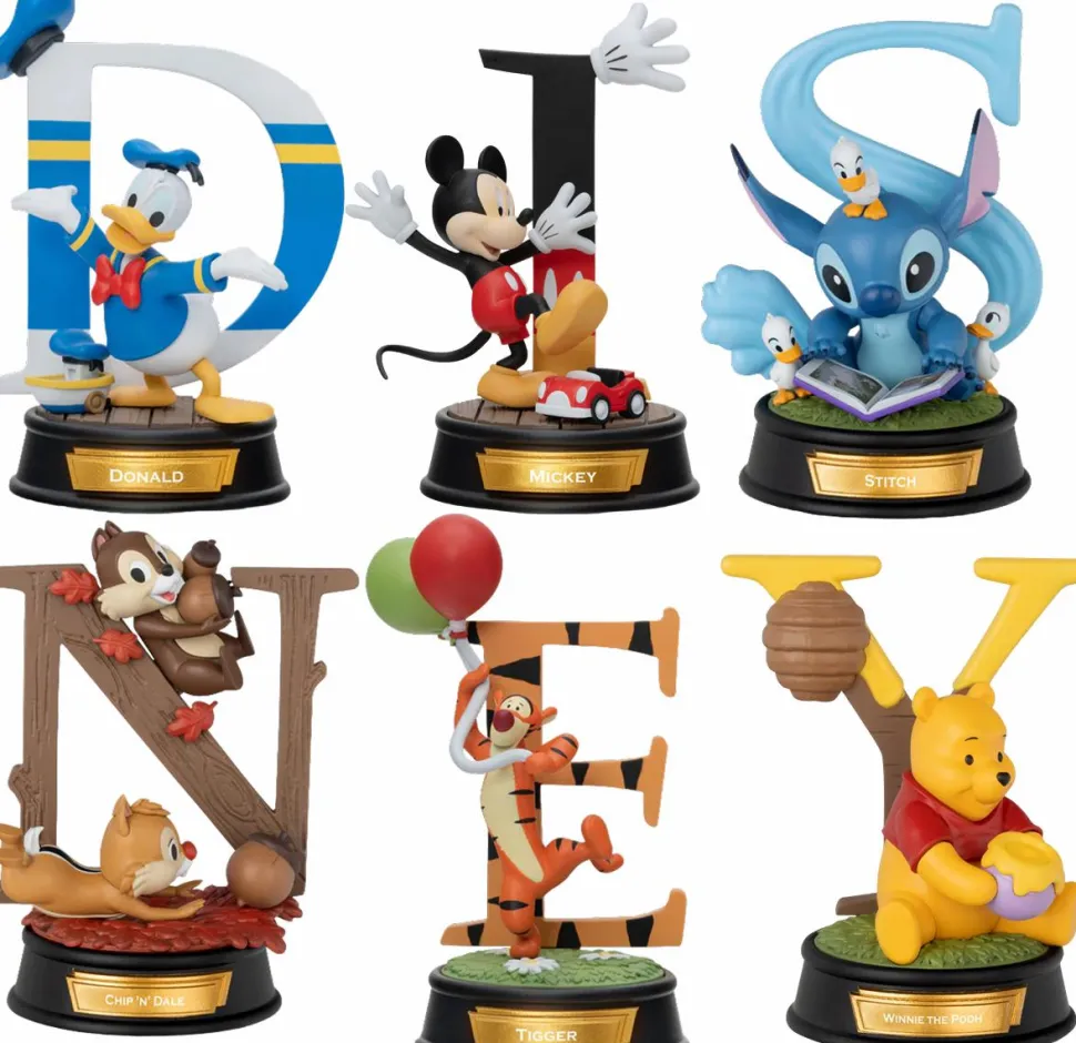 Disney - Disney 100 Years of Wonder: Disney Alphabet Art Series Mini D-Stage 4" Statue (Display of 6)