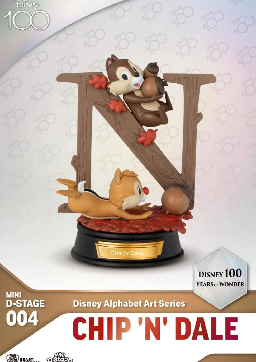 Disney - Disney 100 Years of Wonder: Disney Alphabet Art Series Mini D-Stage 4" Statue (Display of 6)