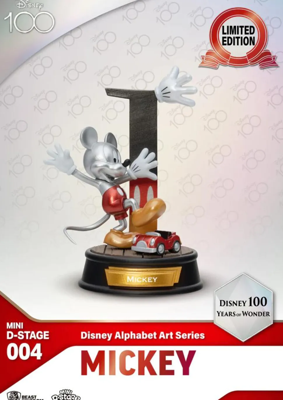 Disney - Disney 100 Years of Wonder: Disney Alphabet Art Series Mini D-Stage 4" Statue (Display of 6)