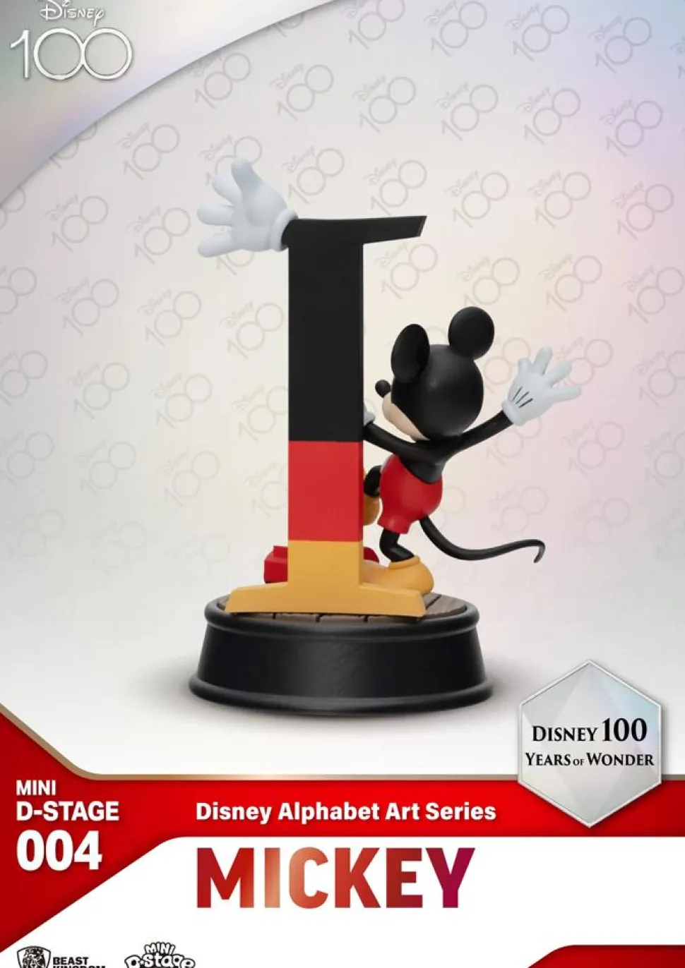 Disney - Disney 100 Years of Wonder: Disney Alphabet Art Series Mini D-Stage 4" Statue (Display of 6)