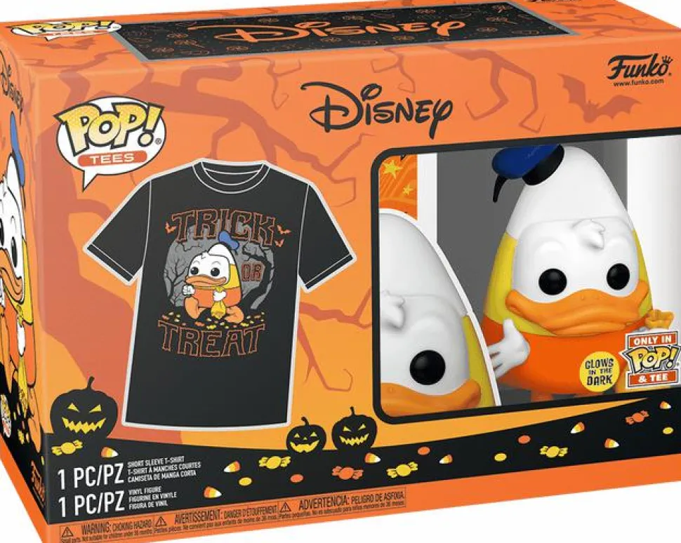 Disney - Donald Duck as Candy Corn Halloween Glow-in-the-Dark Pop! Vinyl Figure & T-Shirt Box Set
