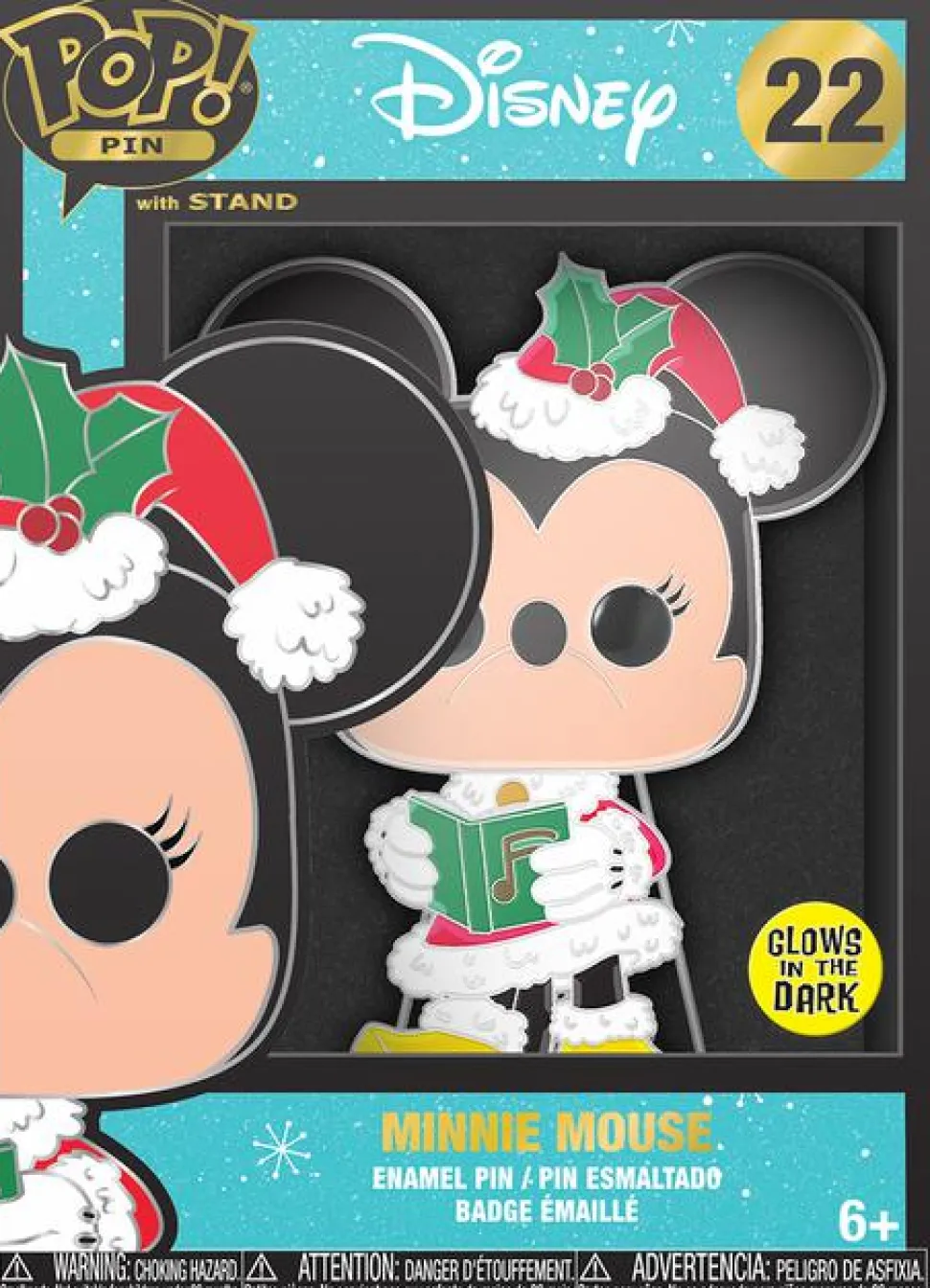 Disney - Holiday Minnie Mouse Glow-in-the-Dark 4" Pop! Enamel Pin