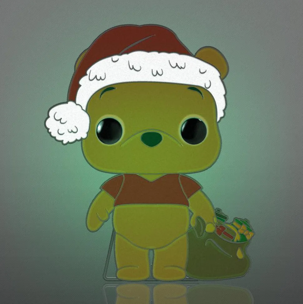Disney - Holiday Winnie the Pooh Glow-in-the-Dark 4" Pop! Enamel Pin