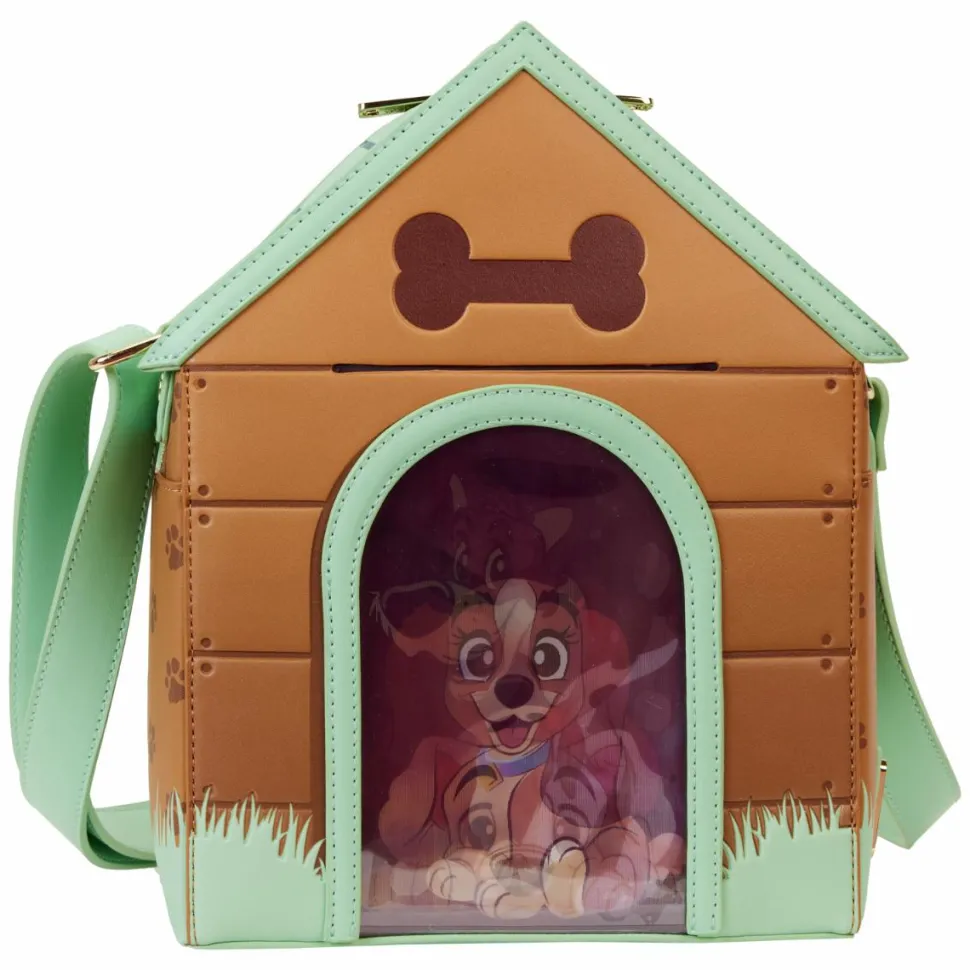 Disney - I Heart Disney Dogs Triple Lenticular 10" Faux Leather Crossbody Bag