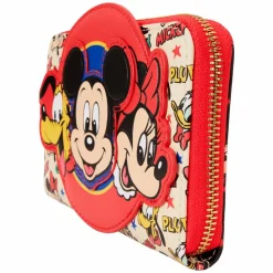 Disney - Mickey & Friends Classic Sensational Six 4" Faux Leather Zip-Around Wallet
