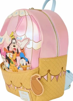 Disney - Mickey & Friends Hot Air Balloon Figural 10" Faux Leather Mini Backpack