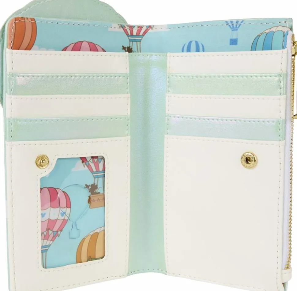 Disney - Mickey & Friends Hot Air Balloon 4" Faux Leather Flap Wallet