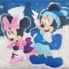 Disney - Mickey & Minnie Mouse Winter Skating Scene 4” Faux Leather Zip-Around Wallet