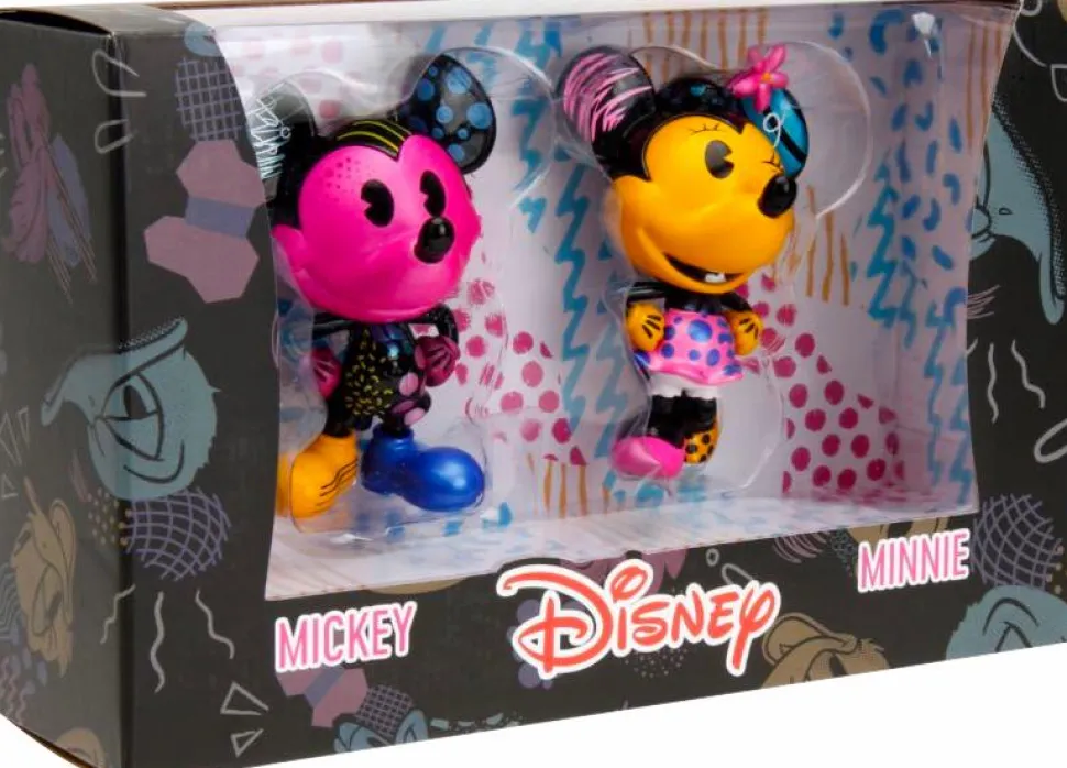 Disney - Mickey & Minnie Mouse Metalfigs Next Level Collector 4" Die-Cast Figure 2-Pack