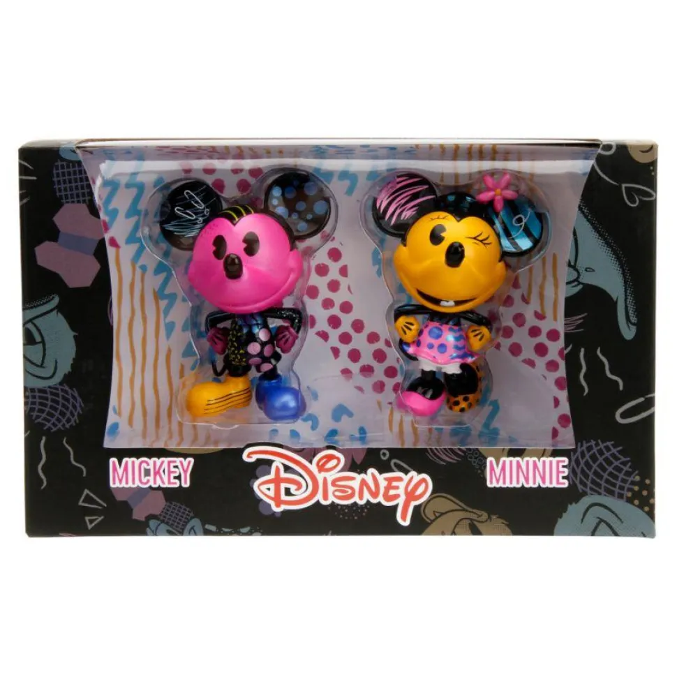 Disney - Mickey & Minnie Mouse Metalfigs Next Level Collector 4" Die-Cast Figure 2-Pack