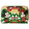 Disney - Mickey & Minnie Mouse Hot Cocoa Fireplace 4” Faux Leather Zip-Around Wallet