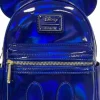Disney - Mickey Blue Oil Slick 10" Faux Leather Mini Backpack