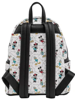 Disney - Mickey, Minnie, Donald & Daisy Friends 10” Faux Leather Mini Backpack