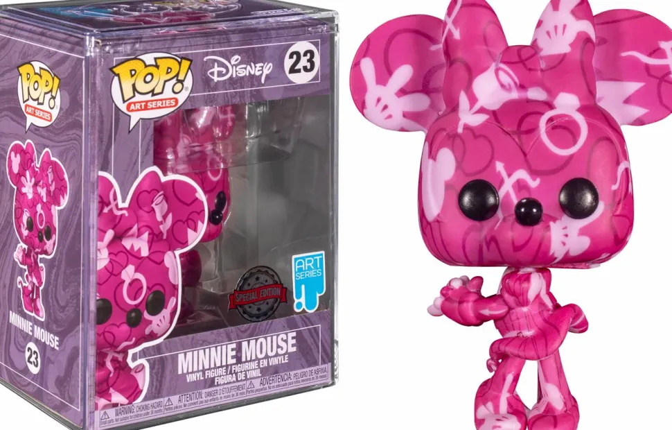 Disney - Mickey Mouse & Minnie Mouse Artist Series Pop! Vinyl Figure with Pop! Protector Bundle (Set of 2)
