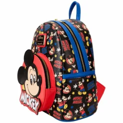 Disney - Mickey Mouse Classic Print 10" Faux Leather Mini Backpack