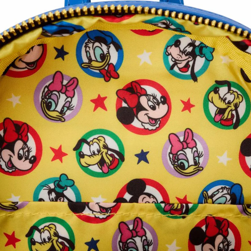 Disney - Mickey Mouse Classic Print 10" Faux Leather Mini Backpack